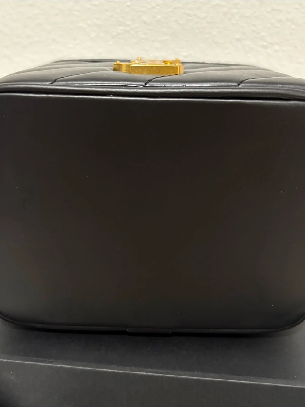 YSL Yves Saint Laurent GWP VIP Vanity Case Converted Bag Black Gold NEW